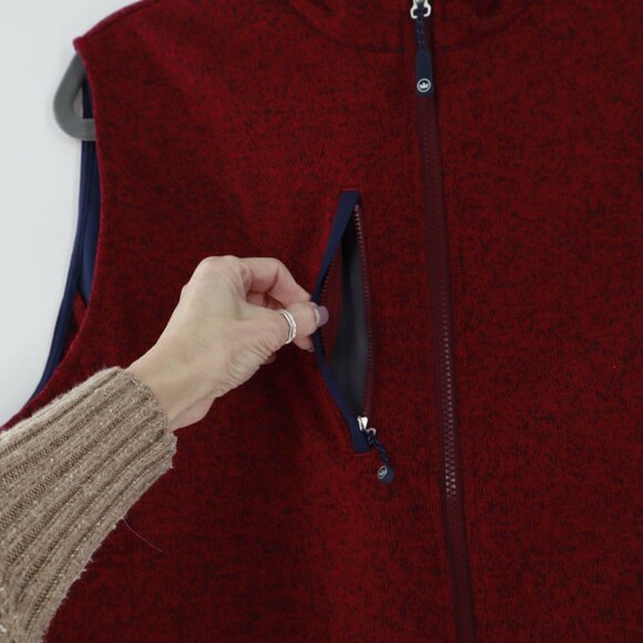 Peter Millar Condor Sweater Fleece Vest Men L Red Golf Fall Transitional outdoor - Picture 7 of 16